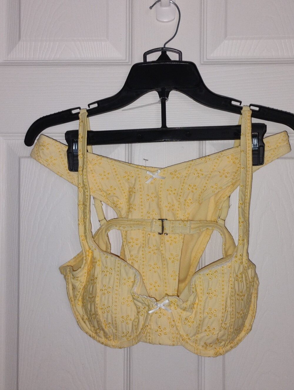 wild fable Yellow Eyelet Underwire Bikini Top